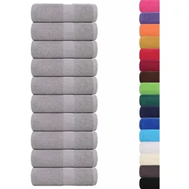 vidaXL Waschhandtücher 10 Stk. Grau 30x30 cm 100% Baumwolle