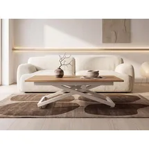WFL GROUP Axen Braun Eiche 120-160 x 80 x 38-75 cm