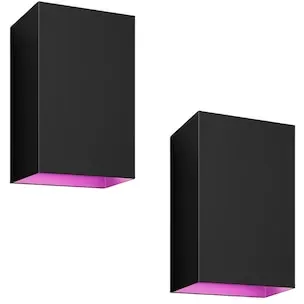 Philips Hue White & Col. Amb. Resonate Wandleuchte schwarz 1200lm • 2er