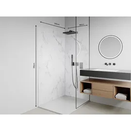 vente-unique Wandpaneel Dusche Weiß 2 St. 90 x 120 x 210 cm