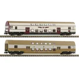 Fleischmann 6260074 N 2er-Set 1: Doppelstockwagen DBmue, DBmq der DR