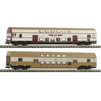 Fleischmann 6260074 N 2er-Set 1: Doppelstockwagen DBmue, DBmq der DR