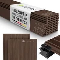 Juskys Terrassendiele 220 cm braun
