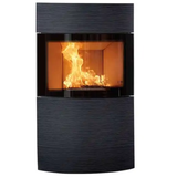 Austroflamm Kaminofen | Fynn Xtra 2.0 | Keramikfront Rille-Schwarz | 6,0 kW