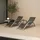 [en.casa] Binetto Set 3-tlg. Grau/Schwarz