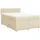 vidaXL Boxspringbett mit Matratze Creme 140x200 cm Stoff