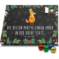 Mr. & Mrs. Panda Schoko Adventskalender Fuchs Koch - Schwarz - Geschenk, hungrig, Füchse, Köche, Küche Spruch, Schokoladen Adventskalender, Aben... - Schwarz