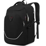 Della Gao Laptop Rucksack Herren,Rucksack Damen mit 17 Zoll Laptopfach,Anti Diebstahl Wasserdichter Rucksack Schul Schwarz mit USB Loch für Arbeit,Uni,Business, Reise,Outdoor (Schwarz)