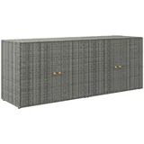 vidaXL Gartenschrank Schwarz 100x55,5x80 cm Poly Rattan