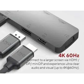 linq connects Linq Triple Display Mst 7-in-1 Usb-c-dockingstation -> grey