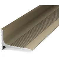 Carl Prinz Prinz Aluminium - Wandanschlussprofil 290 - Abschlussprofil selbstklebend. Für Belagstärken ab 2 mm 20 x 13 mm - 1,00m Edelstahl Matt