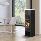 Kaminofen Schmitzker Cena Cream Schwedenofen Stahl Schwarz 6,5 kW Heizkamin