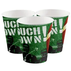 8 Touchdown Football Pappbecher 250ml