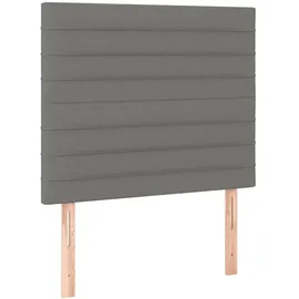 vidaXL Boxspringbett 100 x 200 cm Dunkelgrau