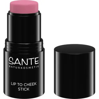 Sante Lip to Cheek Stick 01 Rose Blush für Wangen, Lippen & Brauenbogen - verblendbares Rouge mit cremig-leichter Textur - für ein frisches Finish & Glow