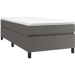 vidaXL Bettgestell Grau 100x200 cm Kunstleder