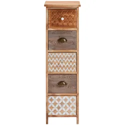 Kommode HEINE HOME, beige (natur), B:30cm H:98cm T:30cm, Massivholz, Sideboards