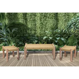 Marrakesch Orient & Mediterran Interior Boho Style Sitzbank Josue 90 x 0 x 0 cm beige / beige