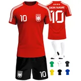 Deutschland Trikot Kinder Herren Damen WM 2026 Fussball Geschenke Jungen Coole Sachen für Jungs Fußball Trainingsanzug Tshirt EM Shirt geschenk junge 10 jahre Fußballtrikot Mädchen Set IIIII20Fo7IIIII - 134