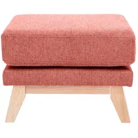 Miliboo Fußstütze skandinavisch mit abnehmbarem Bezug aus terracottafarbenem Stoff