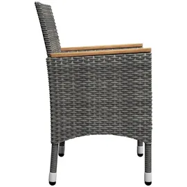 vidaXL Garten-Essgruppe 5-tlg. Grau