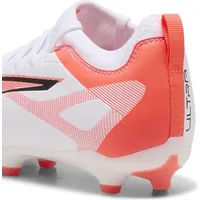 Puma Ultra 5 Match FG/AG Fußballschuhe Kinder 01 white/black/glowing red 37.5