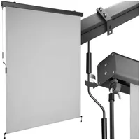 Tectake tectake® Senkrechtmarkise, verschiedene Größen, pulverbeschichtetes Aluminiumgehäuse, inkl. Wandhaltern