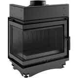Kamineinsatz Gusseisen KRATKI MAJA links 8 kW Ø 150 - Schwarz
