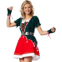 dressforfun Engel-Kostüm Sexy Weihnachtselfe grün|rot L - L
