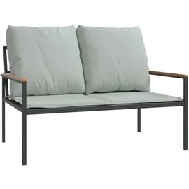 vidaXL 4-tlg. Garten-Lounge-Set mit Kissen Anthrazit Stahl