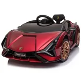 TPFLiving Elektro-Kinderauto Lamborghini Sian rot