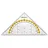 Westcott Geodreieck 14 cm transparent