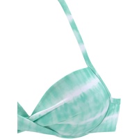 s.Oliver Push-Up-Bikini-Top Damen türkis-weiß, Gr.38 Cup C,