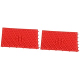 Beaupretty 2st Kieselmatte Outdoor-stufenmatten Fußmassagegerät Für Füße Fußreflexzonen-massagepad Akupressurmatte Und Kissen Fußreflexzonenmatte Massager Bogen Rot Fasziitis