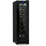 Klarstein Weinkühlschrank,1 Zone Getränkekühlschrank mit Glastür, Leiser Indoor/Outdoor Kühlschrank, 41L Flaschenkühlschrank Klein, Weinschrank für
