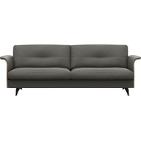 FLEXLUX 3-Sitzer Glow, super bequem durch hochwertigem Sitzaufbau mit Federkern, Modernes skandinavisches Design grau