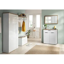 Die Möbelfundgrube Siena Garderobenschrank 82,3 x 35,2 x 189,1 cm weiß