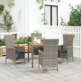 vidaXL Garten-Essgruppe 5-tlg. Grau