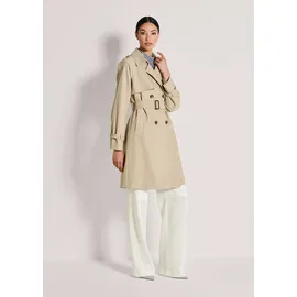 Madeleine Trenchcoat MADELEINE "Trenchcoat Eleganter gefütterter Zweireiher", Damen, Gr. 44, beige (cappuccino), Obermaterial: 80% Polyester PES. 20% Viskose CV., Modern, Mäntel, Trench Longform