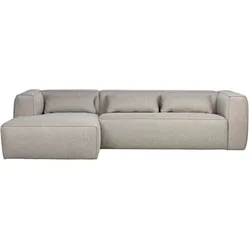 Ecksofa Bean Stoff, links Hellgrau