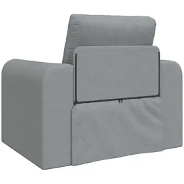 vidaXL Boden Schlafsofa 2-in-1 Hellgrau 98 x 71 x 83 cm Stoff