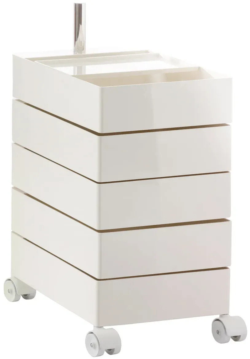Magis 360° Rollcontainer mit 5 Fächer, weiß