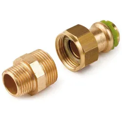 Kupfer Pressfitting Sudo-Press Durchgangsverschraubung Außengewinde 22 mm - 1