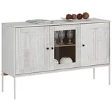 OTTO home Sideboard Freya 130 x 80 x 35 cm Beige / Weiß