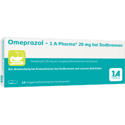 Omeprazol-1A Pharma 20 mg bei Sodbrennen HKM 14 St