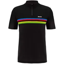Santini SMS Santini Uci World Champion Kurzarm-poloshirt - Black - L