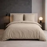Traumschlaf Kissenbezug Melange 80 x 80 cm Sand