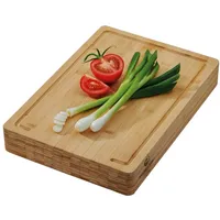 CHEF CUISINE Schneidebrett XXL, Bambusholz, Stabverleimt, 1 cm starke Gummifüße, Lebensmittelecht, Schiebeebene