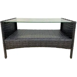 Mobili Rebecca Rebecca Mobili Gartengarnitur, grau aus Polyrattan mit Kissen, 4 Sitzplätze - Grau