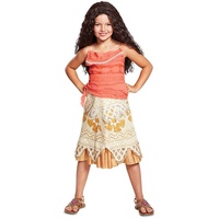 Metamorph Kostüm Disney's Vaiana Kleid für Kinder, Märchenhaftes Kleid der Disney Prinzessin rot 110-116